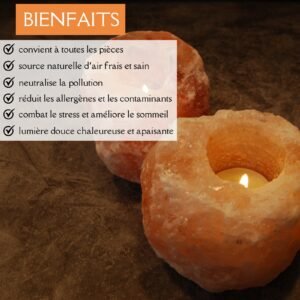 Bougeoir en Cristal de Sel Himalaya Rock 1Kg – Image 3