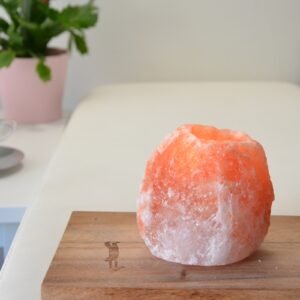 Bougeoir en Cristal de Sel Himalaya Rock 1Kg