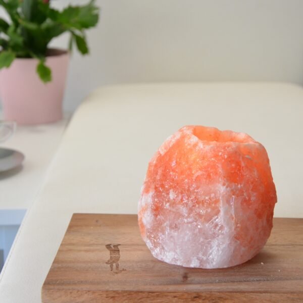 Bougeoir en Cristal de Sel Himalaya Rock 1Kg