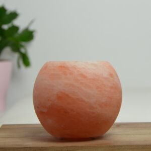 Bougeoir en Cristal de Sel Himalaya Sphère 900 gr – Image 5