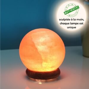 Lampe usb en Cristal de Sel s'Himalaya Sphère – Image 5