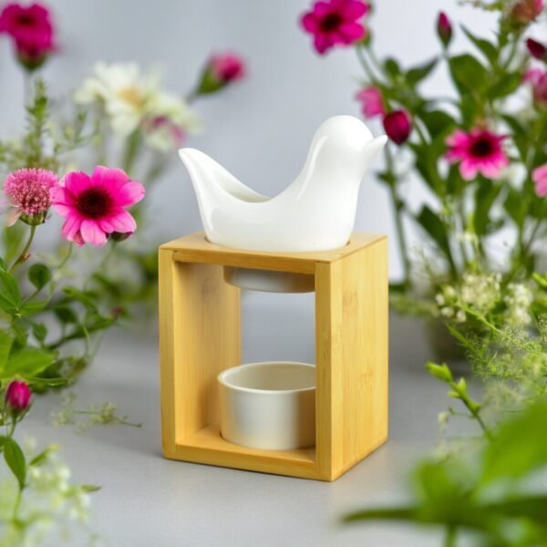 Brûle parfum Série Naturéa - Birdy Blanc