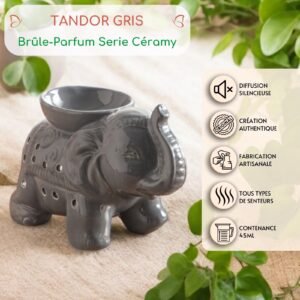 Brûle parfum Série Céramy - Tandor Gris – Image 2