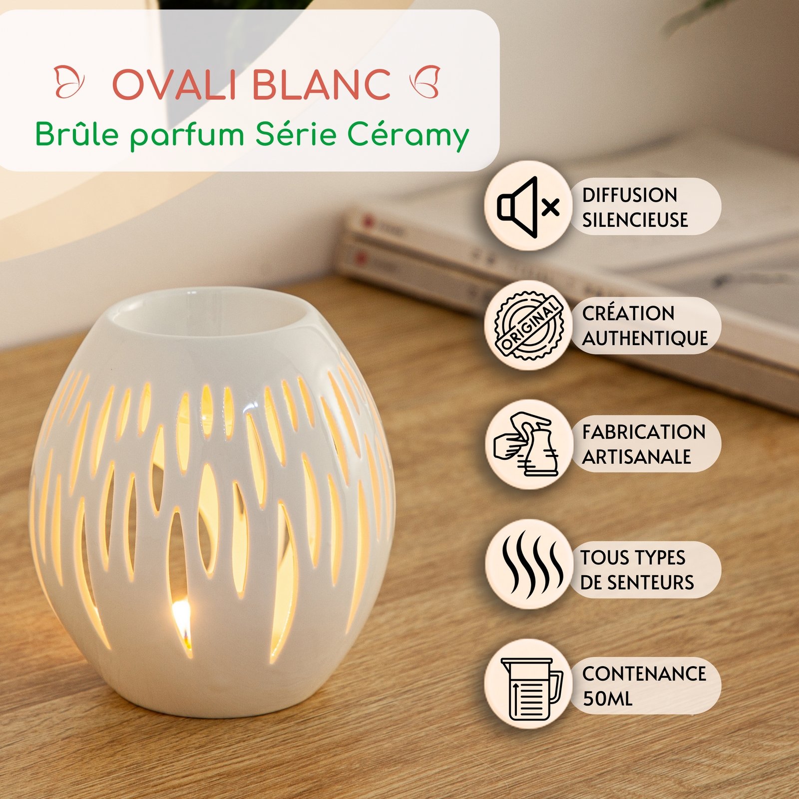 Brûle parfum Série Céramy - Ovali Blanc – Image 5
