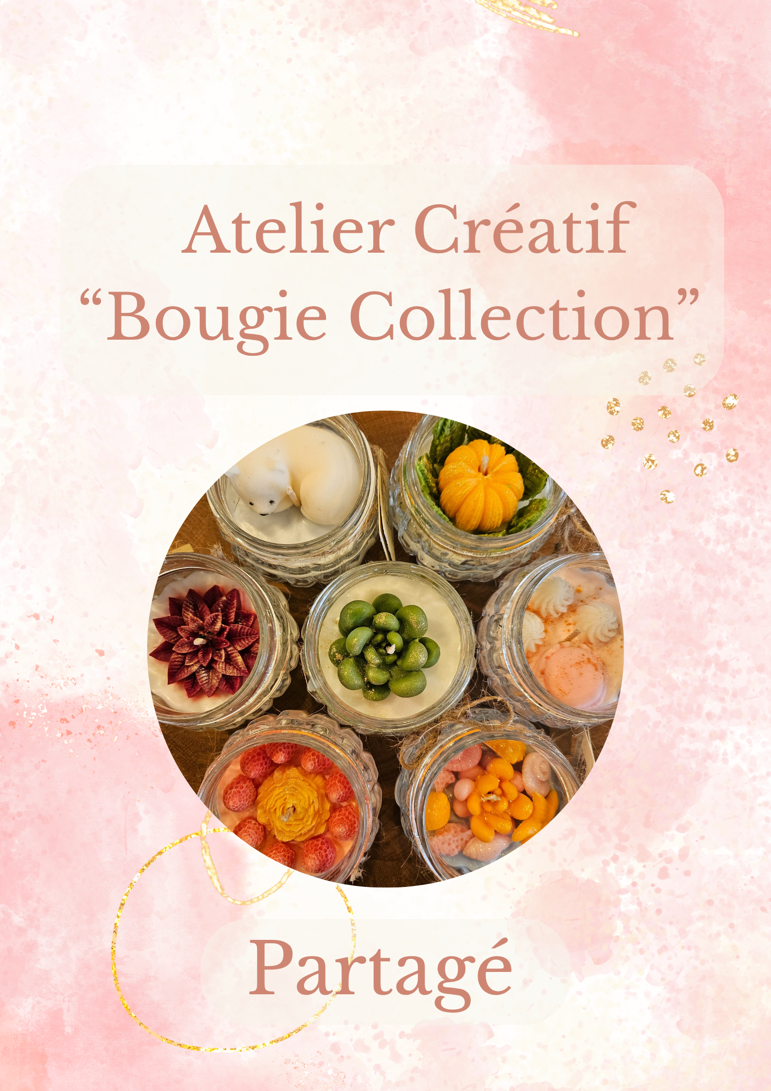 Carte cadeau atelier bougie partagé à Montbrison